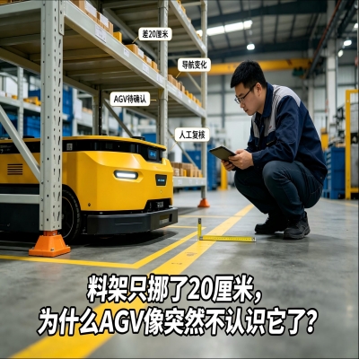 料架只挪了20厘米，为什么AGV像突然不认识它了？